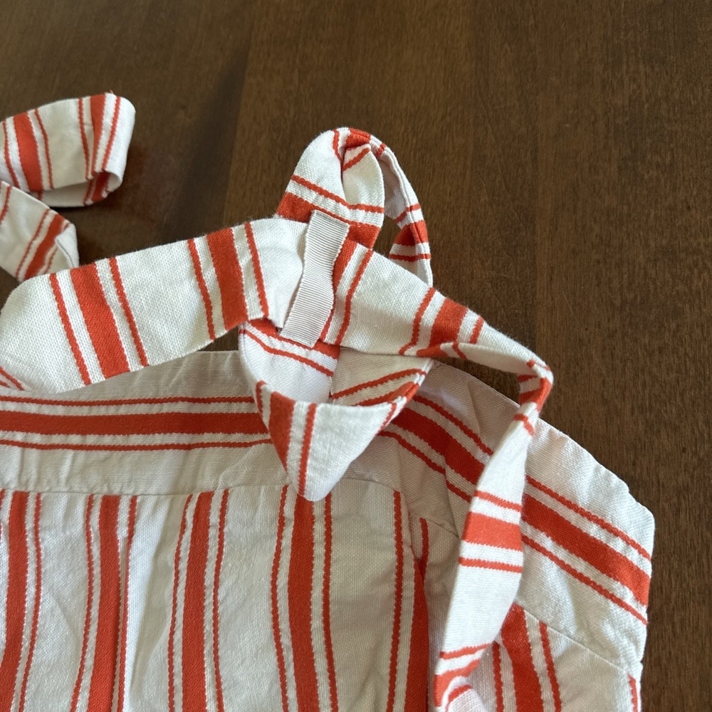 Cabi Brunch Top Adjustable Strap Cotton Linen Blend Sz S Resort Wear Orange - Picture 5 of 8